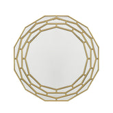 35" Gold Abstract Framed Accent Mirror
